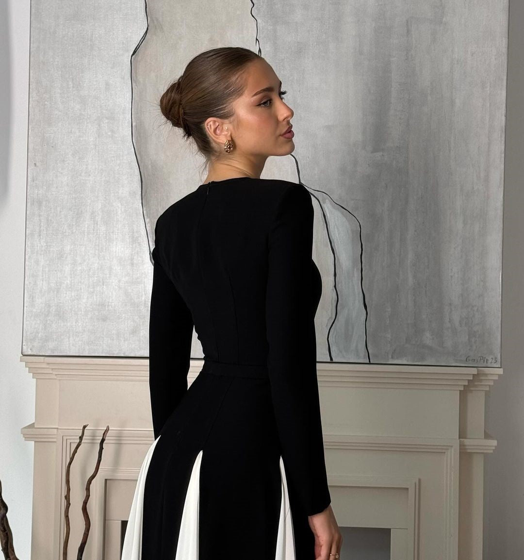 Thyline | Elegant Panel Maxi Dress