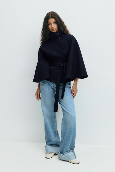 OLIVIA | Belted Cape Jacket