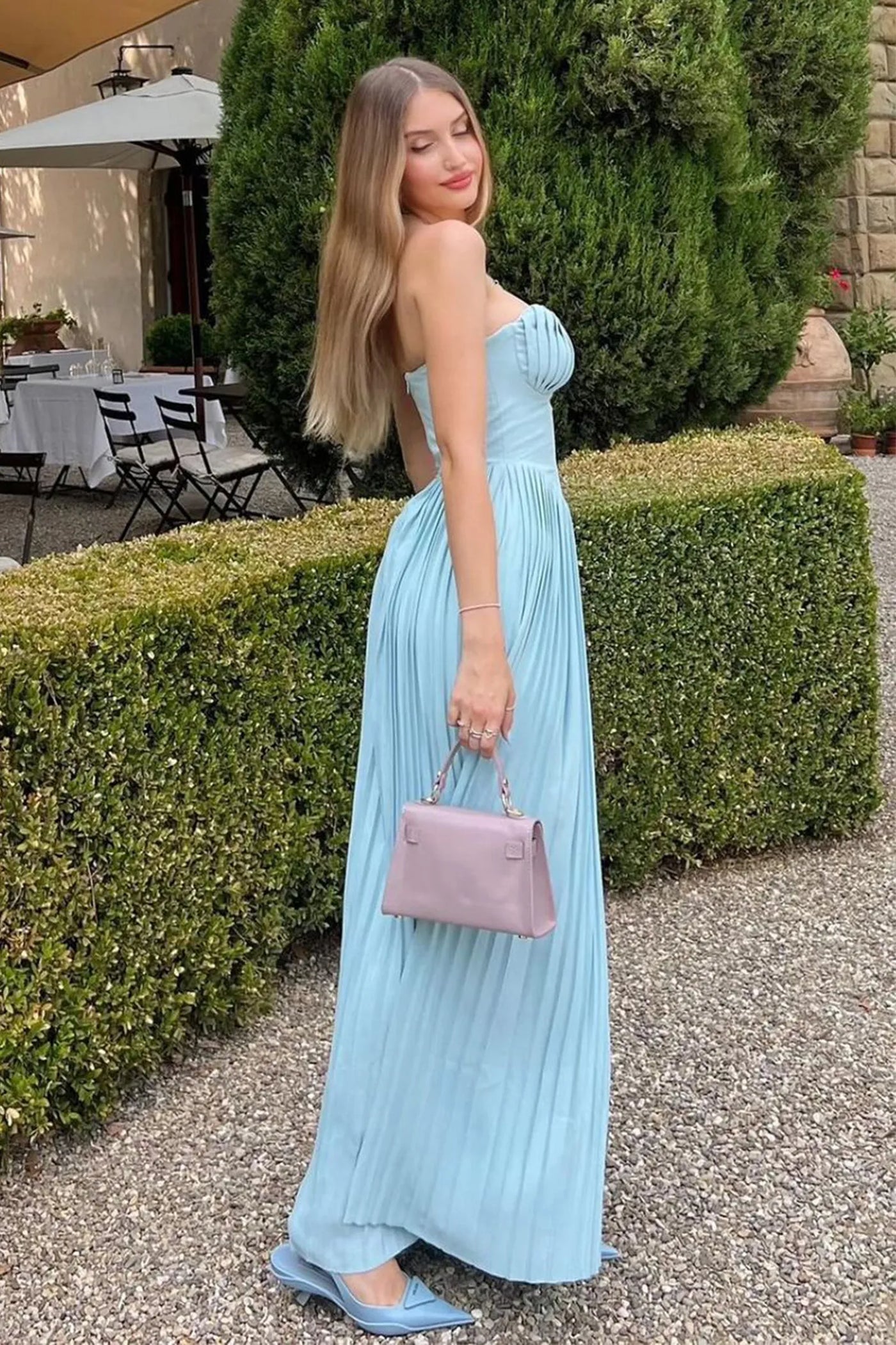 Xanthe | Radiant Pleated Gown