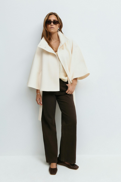 OLIVIA | Belted Cape Jacket