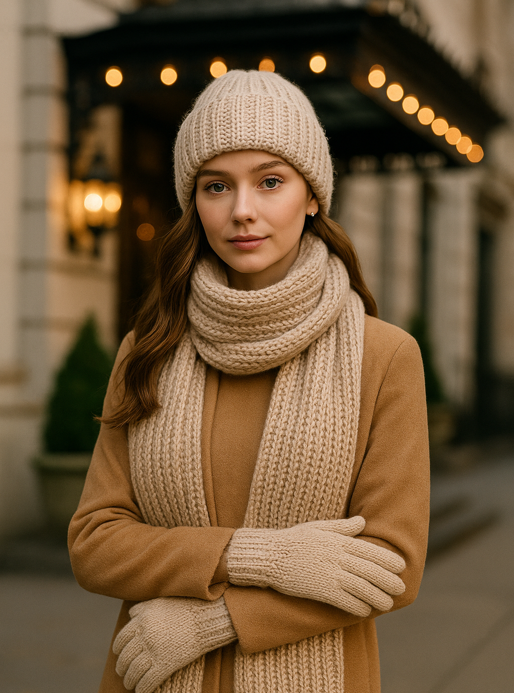 The Cozy Knit Set – Beige