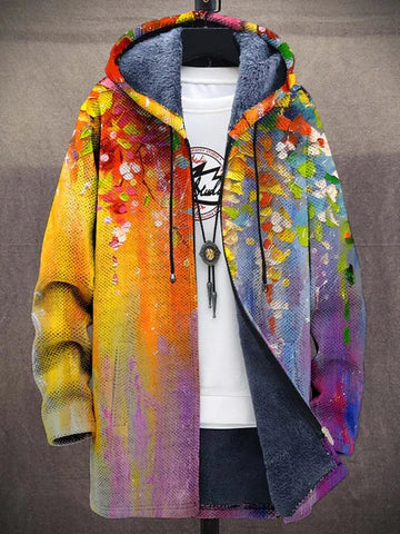 Luxurious cardigan with artistic inspiration