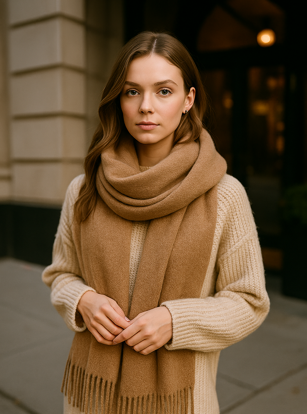 The Luxe Wool Scarf – Camel