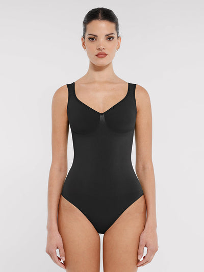 Seamless Sculpting Diamond Neck Brief Bodysuit