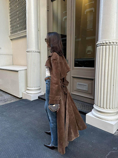 Grevelin | Suede Trench Coat