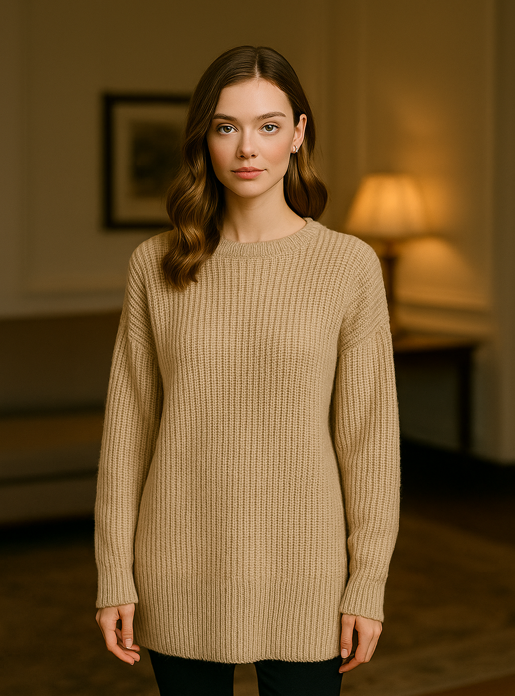 The Signature Knit Sweater – Beige