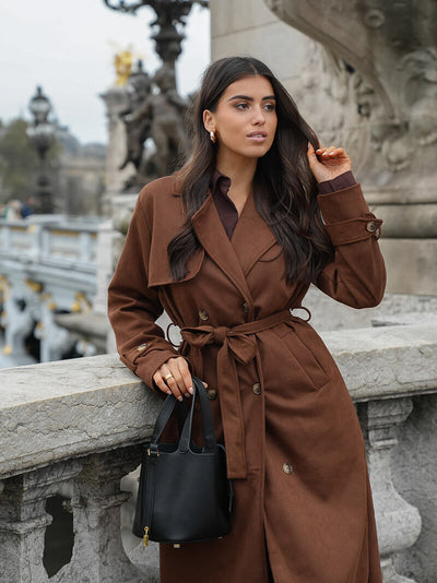 Grevelin | Suede Trench Coat