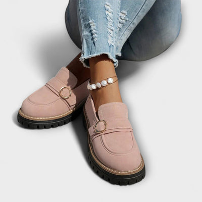 Casual Moccasins With A Rounded Toe