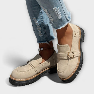 Casual Moccasins With A Rounded Toe