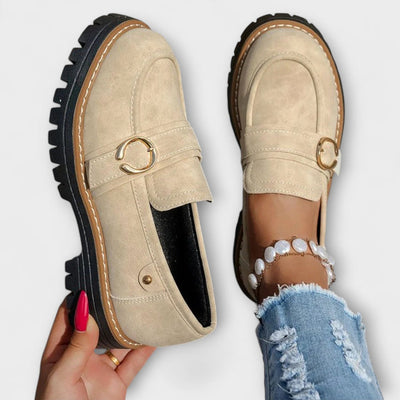 Casual Moccasins With A Rounded Toe