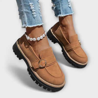 Casual Moccasins With A Rounded Toe